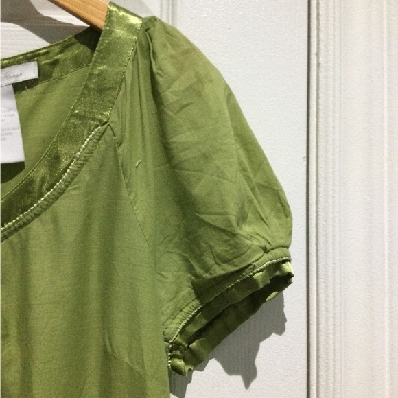 Charlotte Russe Olive Embroidered Cotton Blouse - Picture 4 of 5